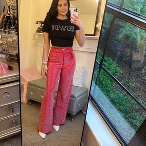 12th tribe red rhinestone pants